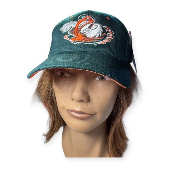 Miami Hurricanes NCAA Baseball Hat Zephyr Fitted Size 7 1/8 Embroidered Y2K BNWT - Picture 6 of 7